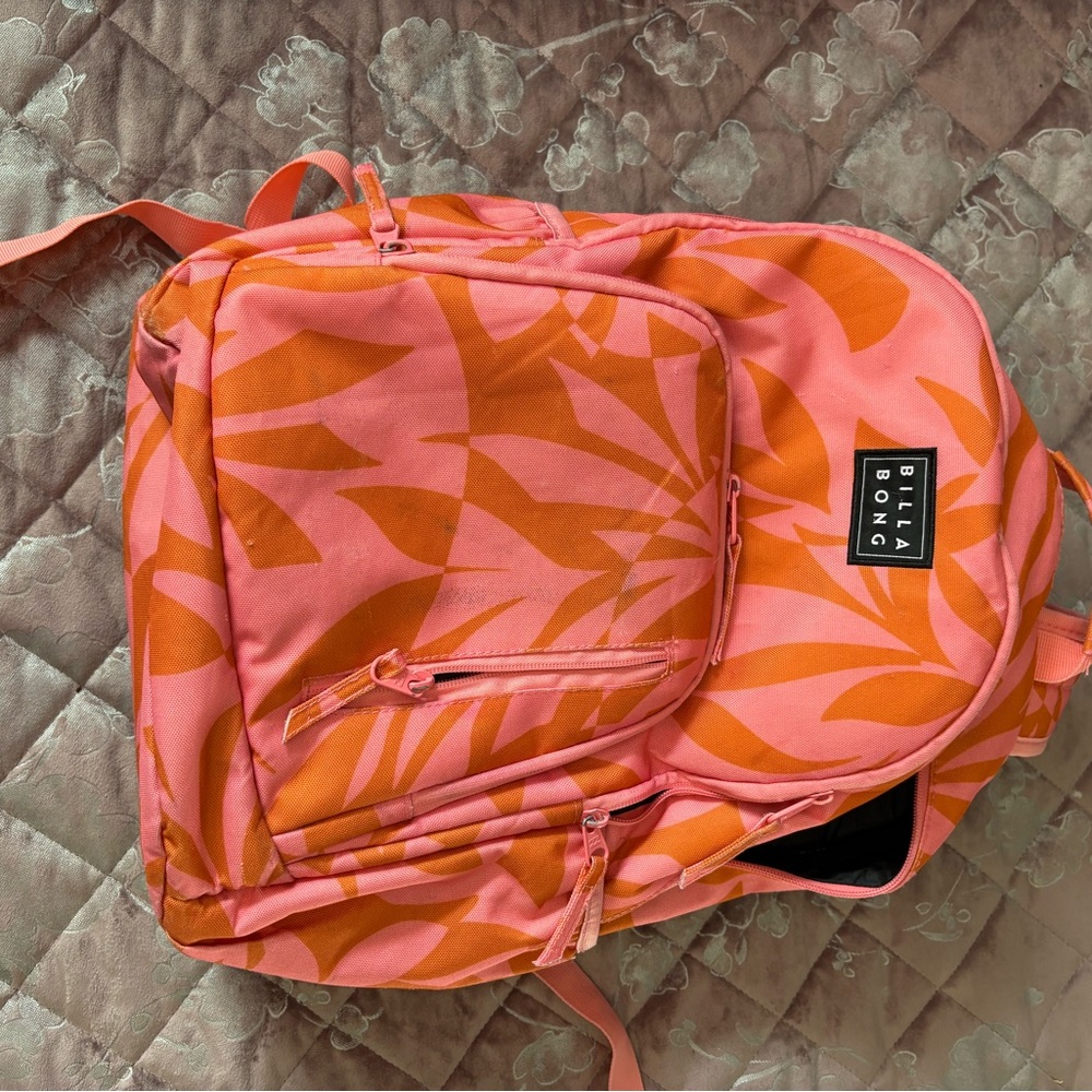Billabong Vibrant Pink and Orange Backpack